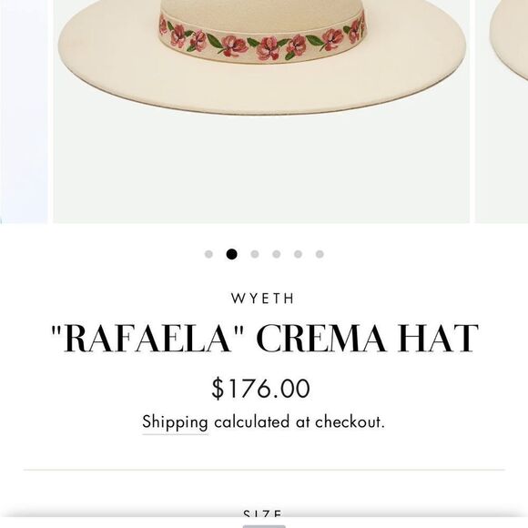 NEW Wyeth x Frida Kahlo Rafaela Crema Hat Wool OS - Picture 13 of 14